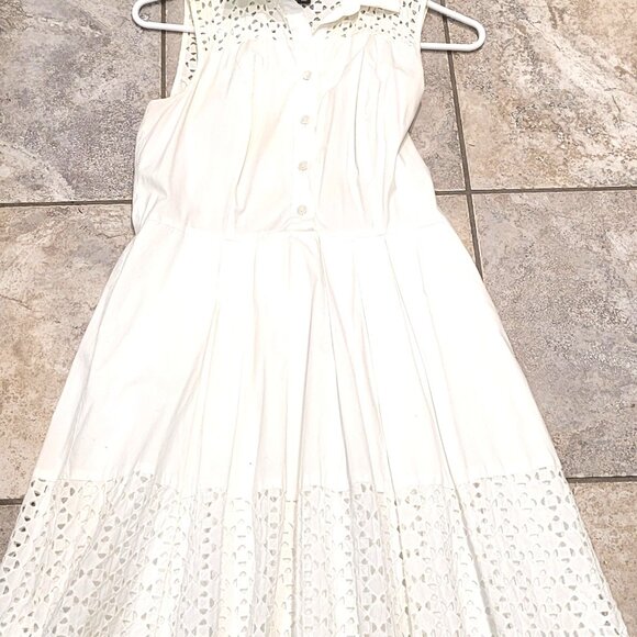 Ann Taylor Dresses & Skirts - Ann Taylor EyeLit White Dress Size 4